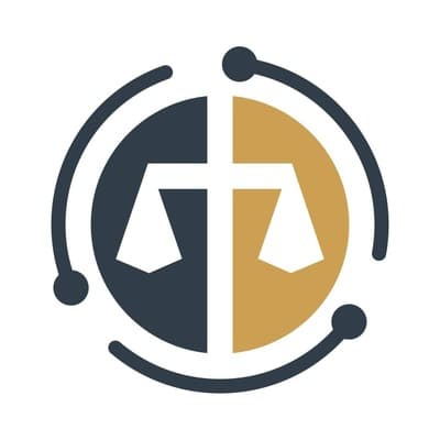 Lawyers Services Center emblem: scales of justice in charcoal and gold