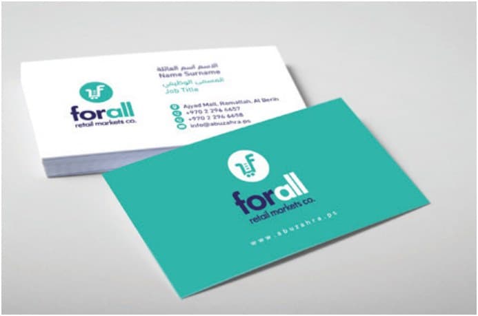 forall teal business cards